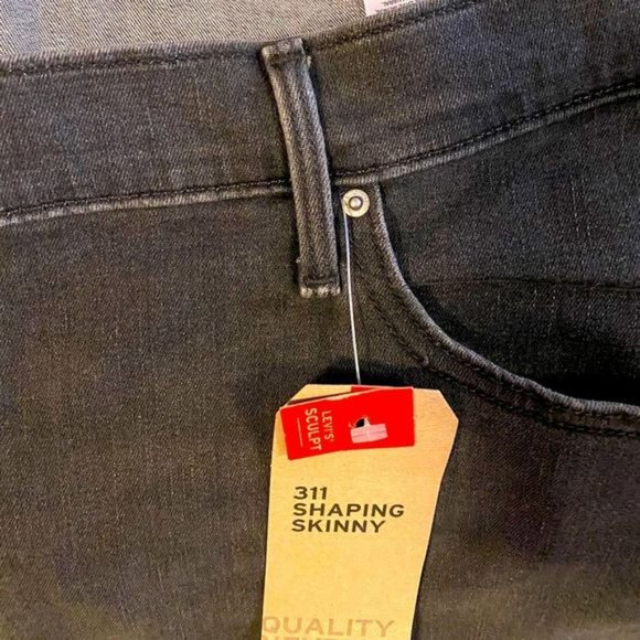 Levi’s Grey black Jeans Plus Size 24 - Picture 4 of 9